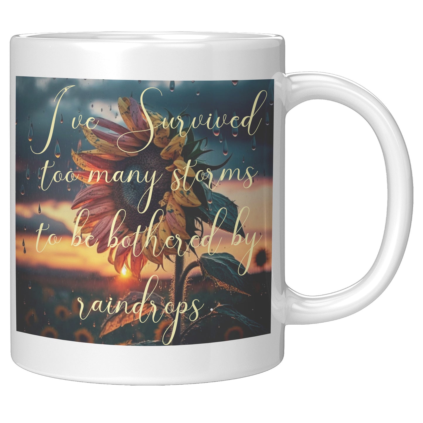 Sunflower I Survived too Many Storms Mug