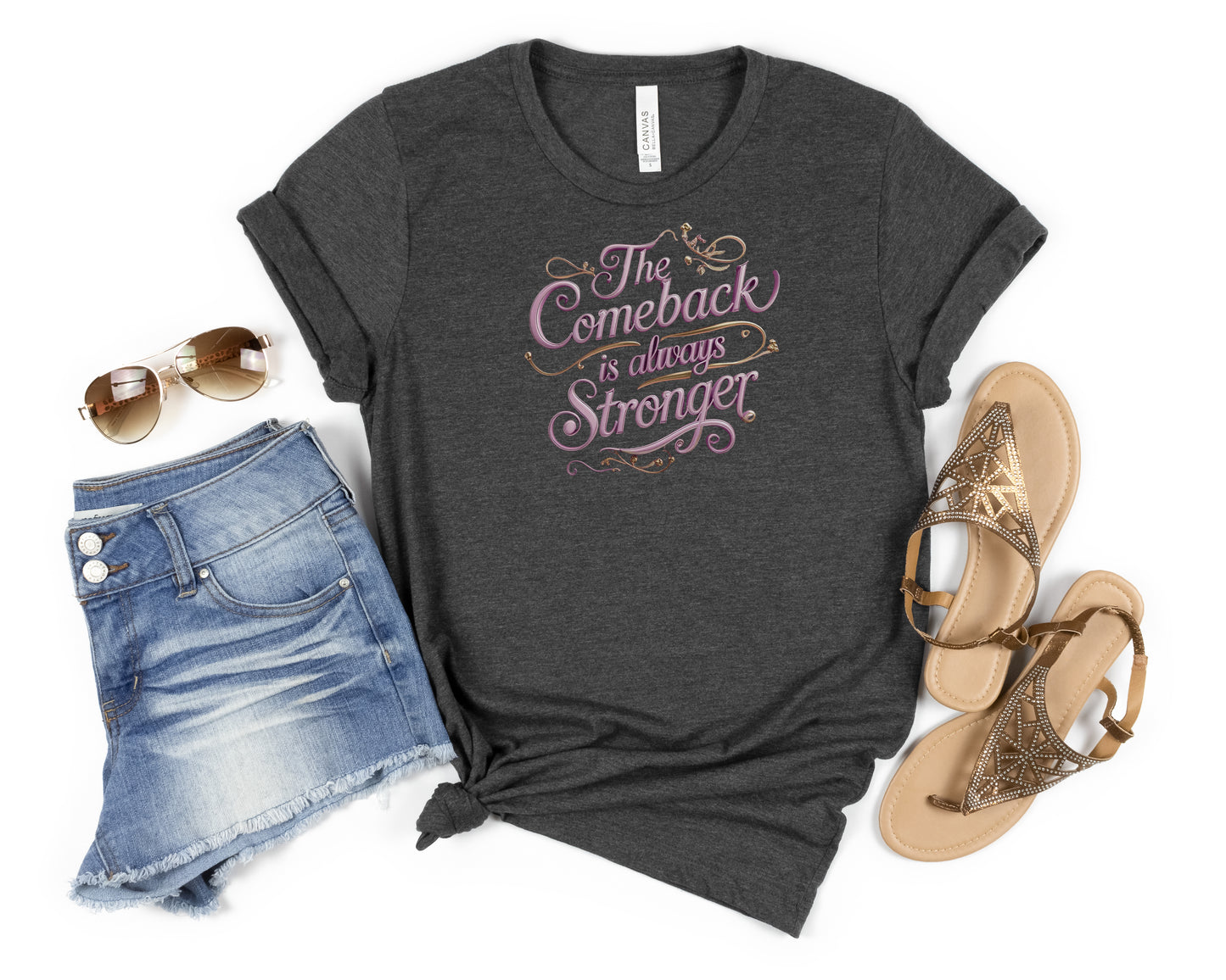 Empowering Graphic Tee - The Comeback is always Stronger | Motivational Shirt for Resilience, Inspirational Gift, Casual Wear, Fitness [...]