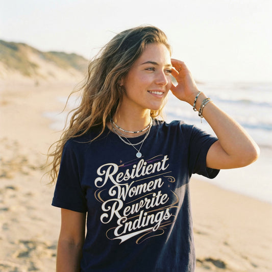 Empowering Women's Tee - Resilient Women Rewrite Endings,Inspirational T-Shirt, Women's Empowerment Shirt, Gift for Her, Feminist Apparel